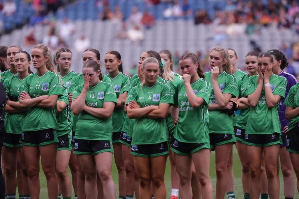Roscommon players celebrating their dominant win during the All-Ireland Ladies Intermediate final at Croke Park.