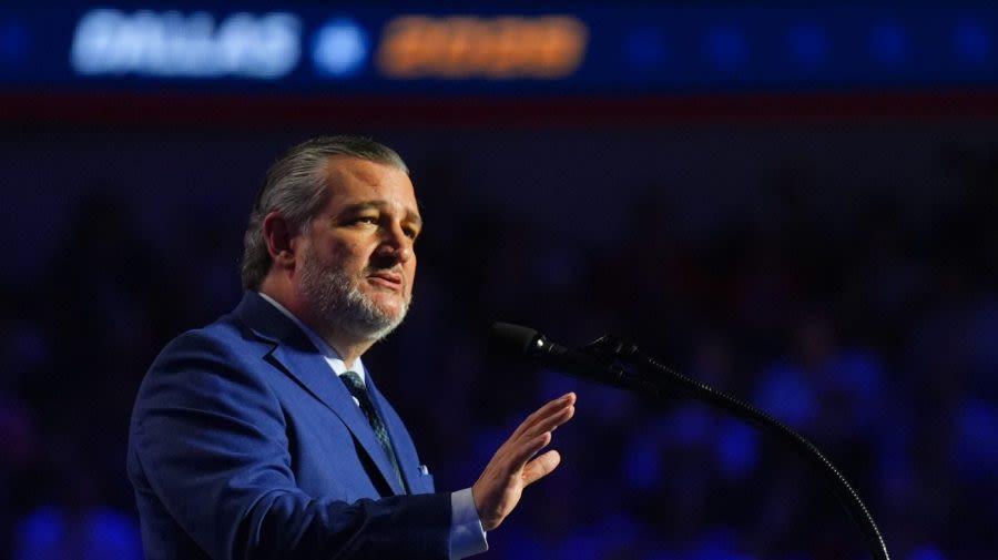 Senator Ted Cruz speaking during a press conference on Capitol Hill regarding upcoming tax and economic legislative proposals.