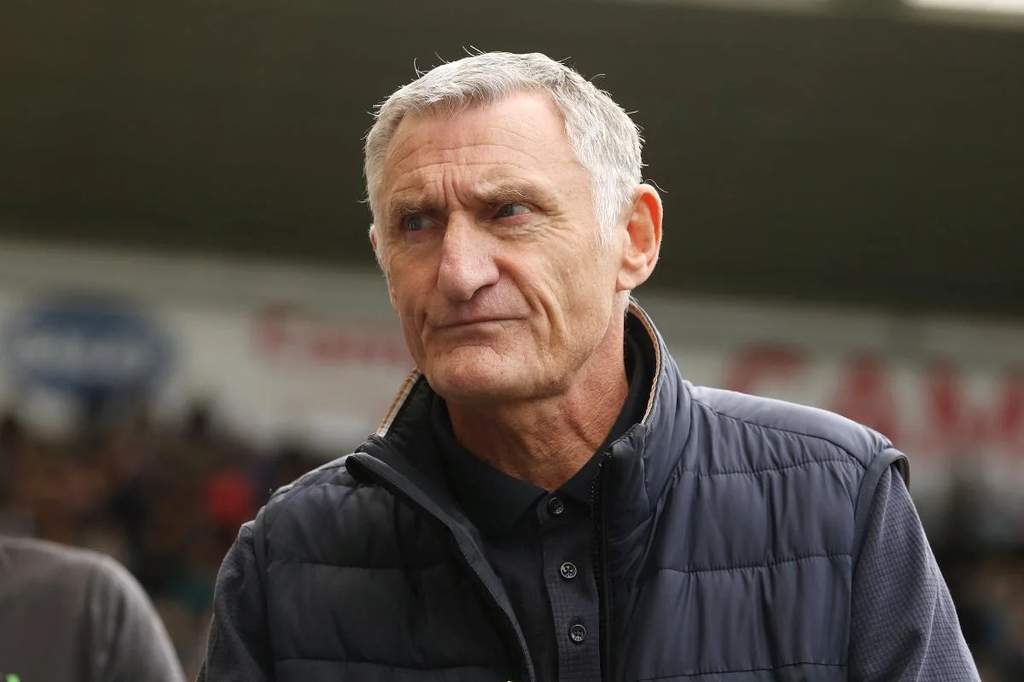 Blackburn Rovers manager Tony Mowbray gesturing on the touchline during a competitive Championship football match.